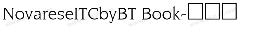 NovareseITCbyBT Book字体转换